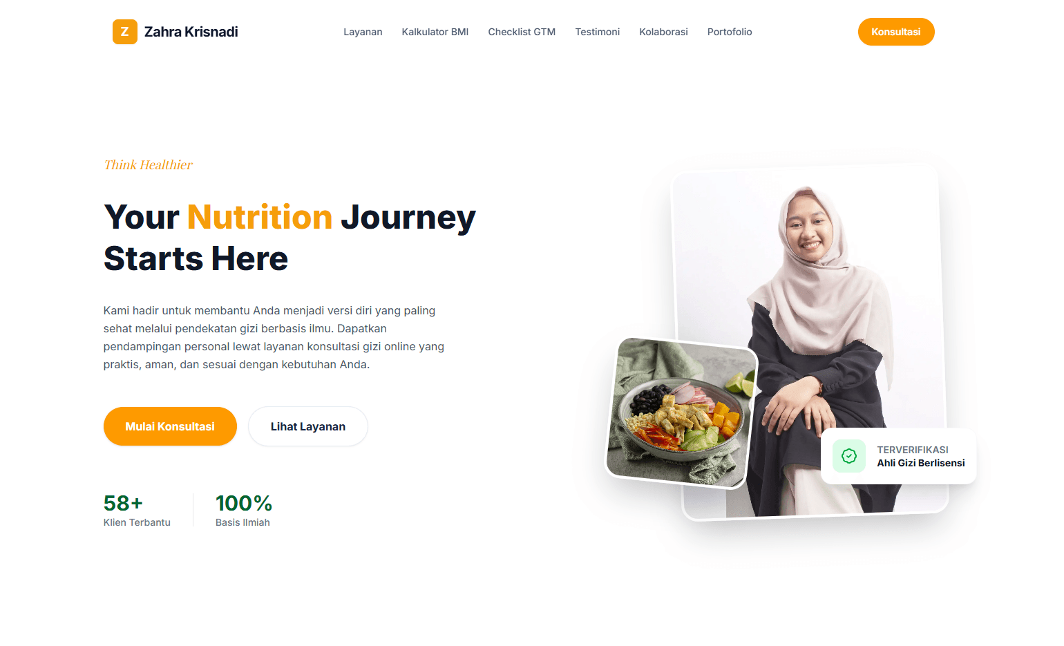 Zahra Krisnadi | Dynamic Health & Consultation Platform preview